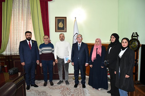 The first meeting with officials of the House of Wisdom book exhibitions in Iraqi universities