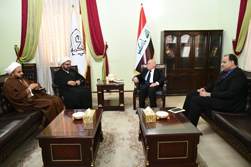The head of the House of Wisdom receives the trustees of religious shrines in Baghdad